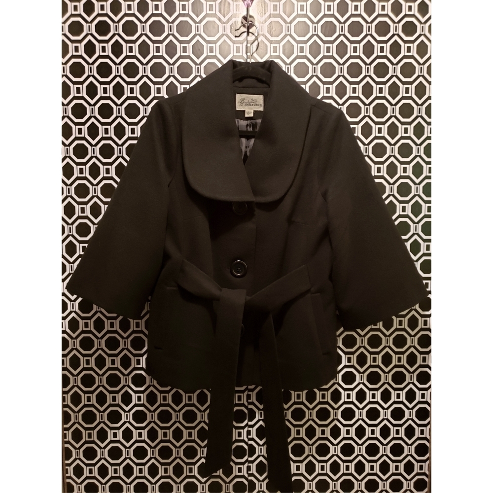 Forever 21 Boutique | Black Cropped Pea Coat Sz L